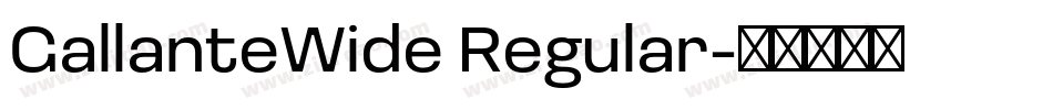 GallanteWide Regular字体转换